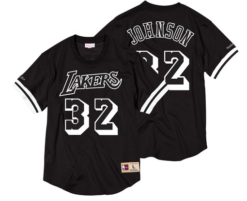 Magic Johnson, Los Angeles Lakers - Mitchell & Ness Black & Whit - Cliquez sur l'image pour la fermer